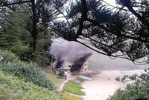 Yamba Surf Club by Matthew Kelly Fire 2011-02-08